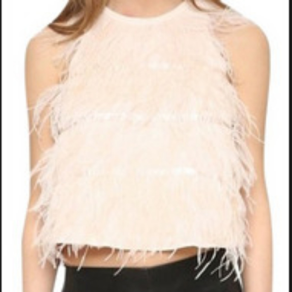 Line & Dot Feather Blouse NWT M